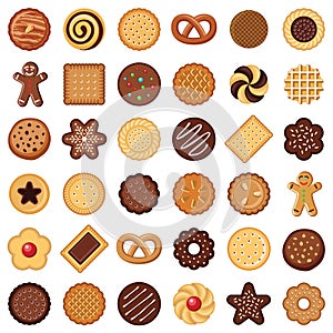 Cookie and biscuit vector illustration