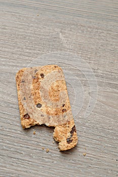 A cookie with a bite taken out of it