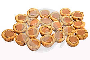 Cookie chocolate cups isolated