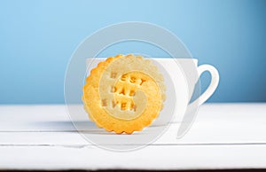Cookie and Coffee Mug, Happy Father`s Day Concept