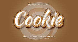 Cookie 3d editable text effect Template