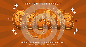 Cookie editable text effect Template