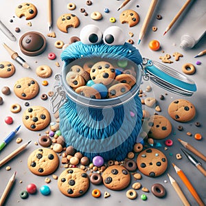 Cookie Fantasy with Blue Creature