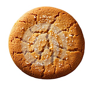 A cookie with granulated sugar as a package design element