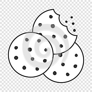 Cookie icon icolated on transparent background