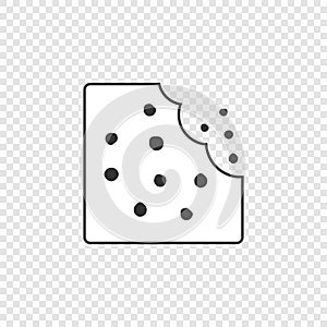 Cookie icon icolated on transparent background