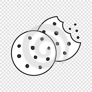 Cookie icon icolated on transparent background photo