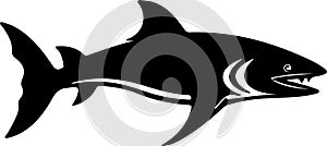 cookiecutter shark Black Silhouette Generative Ai