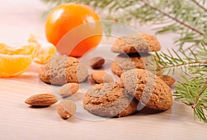Cookies with almond and tangerins