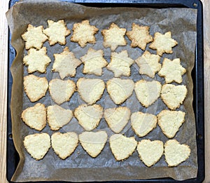 Cookies on a baking tray