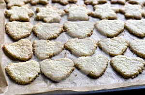 Cookies on a baking tray