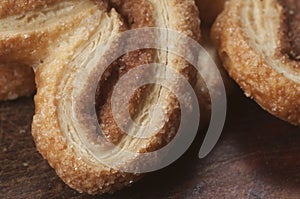 Cookies brezel with sugar and cinnamon