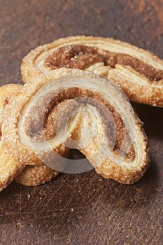 Cookies brezel with sugar and cinnamon