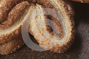 Cookies brezel with sugar and cinnamon