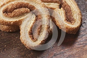 Cookies brezel with sugar and cinnamon