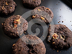 cookies chocolate healthy close up image for food concept