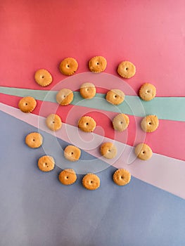 cookies on colourful background