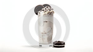 Cookies and cream milkshake in a tall glass