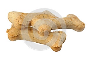 Cookies for dogs on a white background