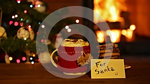 Cookies and hot chocolate for santa, cinemagraph