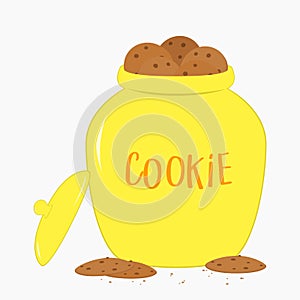 Cookies Inside a Big Cookie Jar Vector