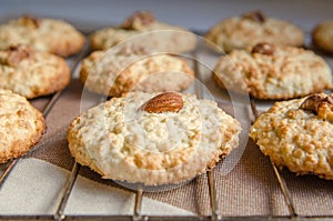 Cookies with oat flakes. photo