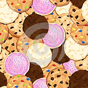 Cookies Repeating Seamless Background