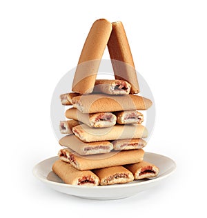 Cookies stack with jam