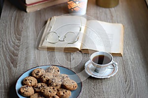 Cookies, Tea, Books and Candle