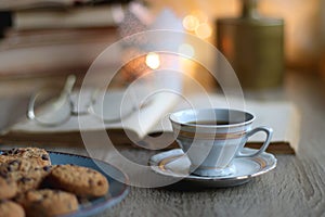 Cookies, Tea, Books and Candle