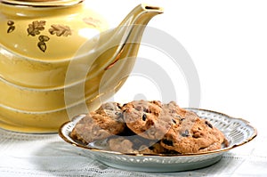 Cookies and teapot