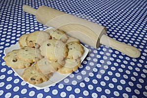 Cookies with vanilla and chocolate with