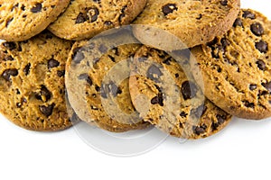 Cookies on a white background