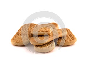 Cookies on a white background.