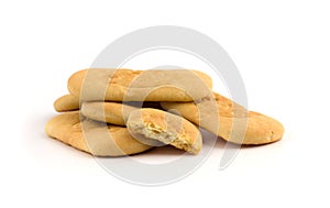 Cookies on a white background.