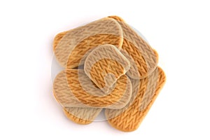 Cookies on a white background.