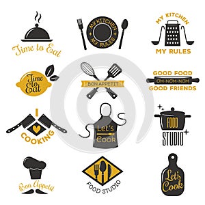 Cooking badge vector illustration.