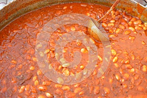 Cooking baked beans