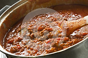 Cooking Bolognese Sauce photo
