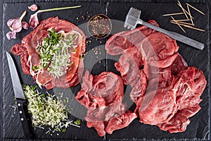 Cooking Braciole - italian beef steak rolls
