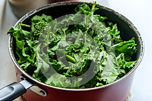 Cooking Broccoli Rabe Pot photo