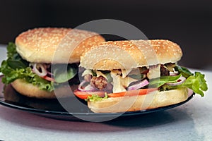 Cooking burger concept