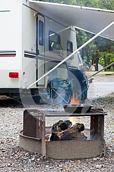 Cooking at a Campsite