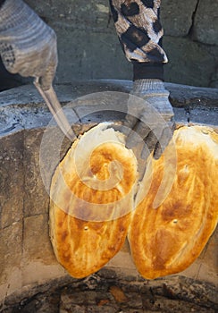 Cooking Caucasian Lavash in Tandoor