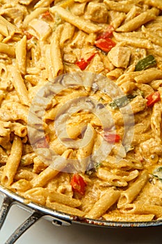 Cooking Chicken Fajita Pasta