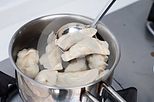 Cooking Chinese dumpling