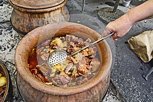Cooking in a clay pot