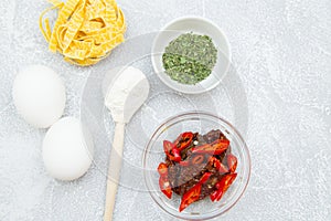 Cooking concept - set of healthy products