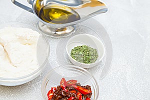 Cooking concept - set of healthy products