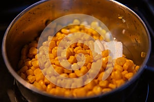 Cooking corn with butter